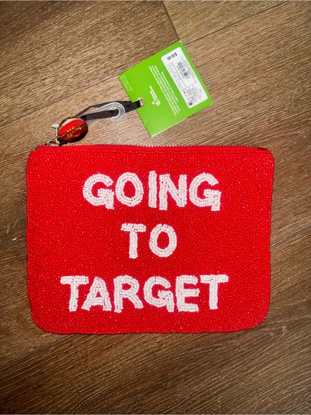 Kate Spade Red Going to Target Clutch & Pepper kitchen Towel Duo NWT!